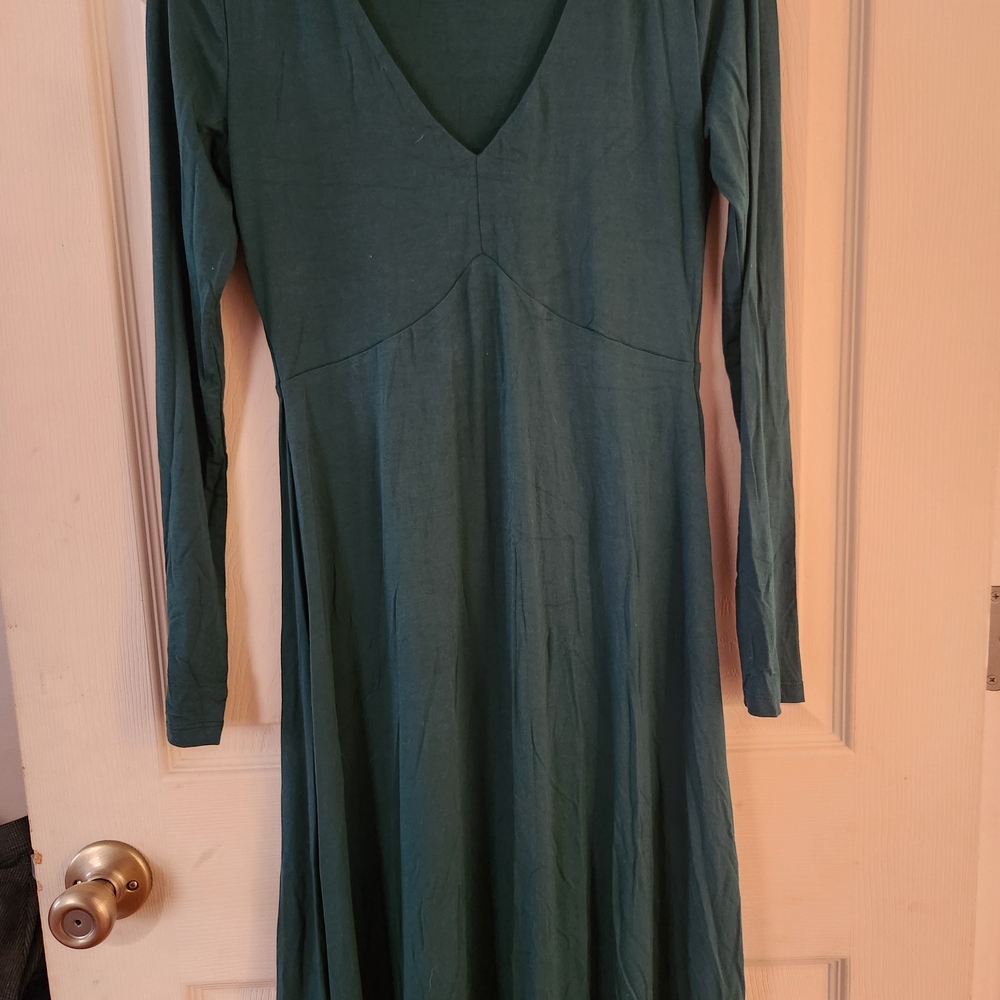 Old Navy Deep Green Long Sleeve Dress